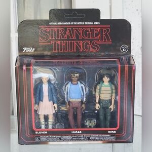 Funko Stranger Things Eleven Lucas and Mike 3 Pack Action Figures Collectibles